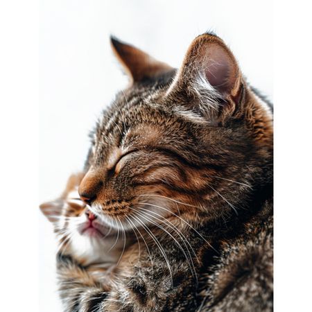 картина на холсте Сердце мурчит 400х500мм постеры с животными на холсте