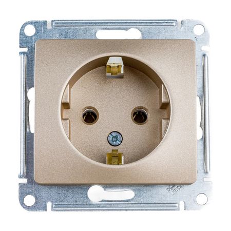 розетка 1 пост SYSTEME ELECTRIC Glossa с заземлением титан sinotimer tm519 электронная цифровая розетка с таймером 220в