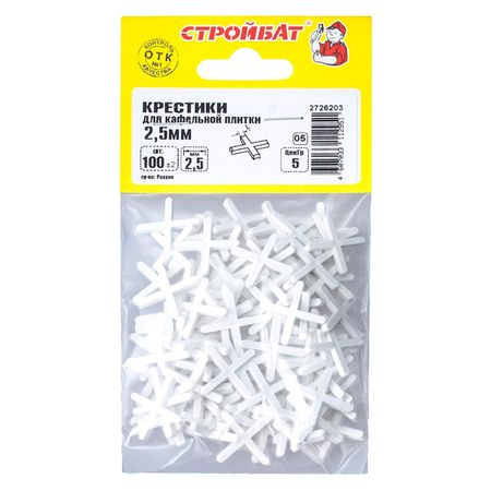 крестик для кафельной плитки 2,5мм 100шт крестик для кафельной плитки decor 2мм зеленый 100шт