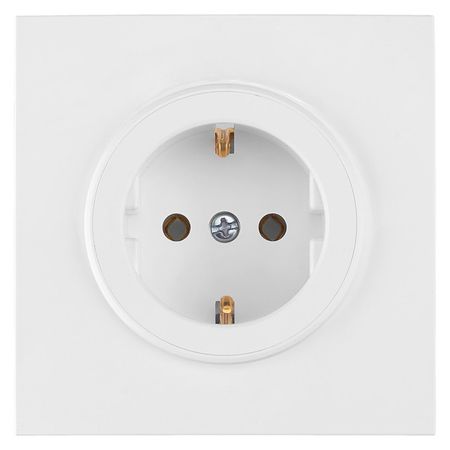 розетка 1 пост BYLECTRICA Прованс с/з квадрат белый