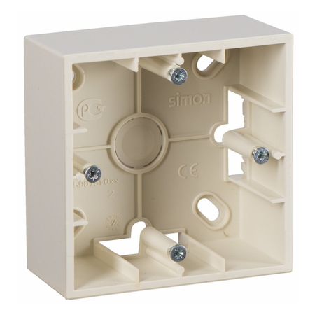 коробка монтажная для накладного монтажа 1 пост слоновая кость