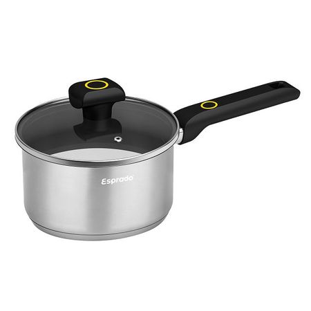 ковш ESPRADO Virola 1,6л 16см нерж.сталь c крышкой индукция ковш walmer stonehenge 1 3л 16см алюминий стекл крышка индукция
