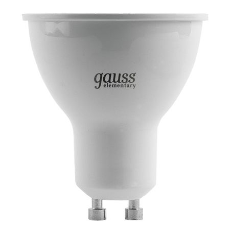 лампа GAUSS Elementary 7Вт GU10 LED 550Лм 4100К спот лампа gauss elementary 3 5вт gu5 3 led 300лм 4100k mr16 спот