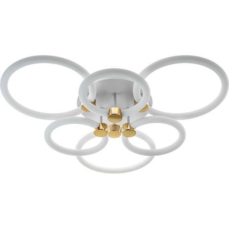 люстра потолочная светодиодная RITTER Оттимо Алиса ДУ 144Вт 3 режима белый/золото