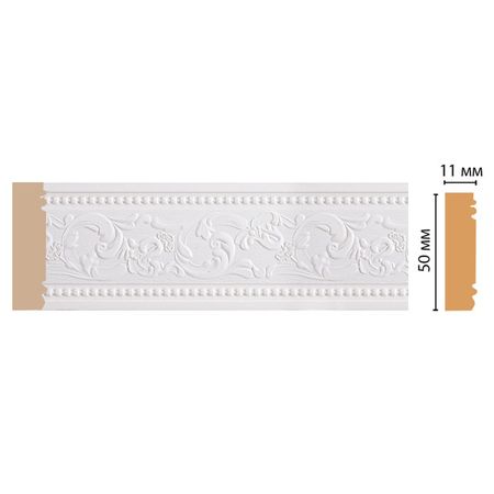 молдинг DECOMASTER 2400х11х50мм белый матовый, арт.156-115