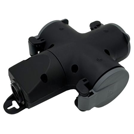 розетка переносная ВЭП СВЕТ 3-местная 200-250В 2P+E 16А IP44 серый