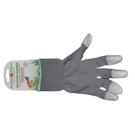 перчатки садовые c усиленной защитой пальцев белые М перчатки kendo с защитой от порезов   l