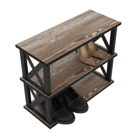 обувница MAKE MEBEL Лофт 1000х300х490мм 9005 муар Намибия