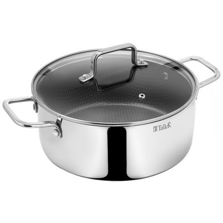 кастрюля TALLER Контур 3л 20см нерж.сталь стеклянная крышка индукция контур глюкометр тс ланцеты 5