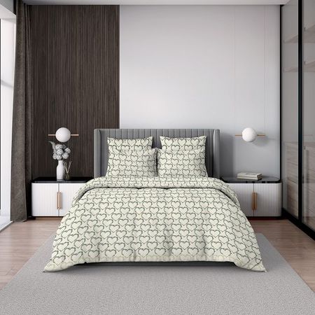 постельное белье евро ВОЛШЕБНАЯ НОЧЬ Сердце Алиссум/Allisum heart перкаль 2 нав.50х70см, арт.935669