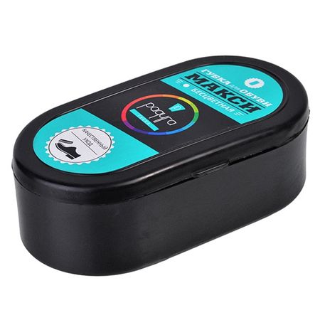 губка для обуви РАДУГА Макси черная для кожи воск для обуви радуга 45мл банка