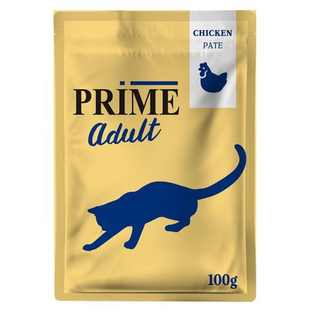 корм для кошек PRIME Adult паштет из курицы пауч 100г