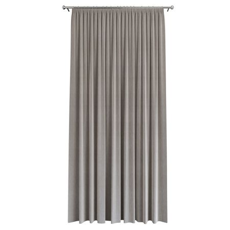 штора портьерная на шт.ленте AMAZONTEXTILE HOME бархат 200x260см бежевая, арт.  MAR00790 v08