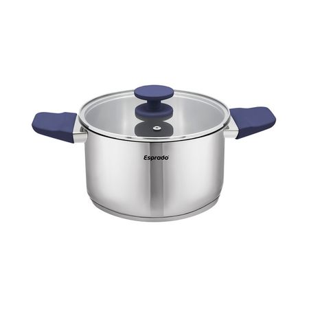 кастрюля ESPRADO Lila 2,4л 18см нерж.сталь стеклянная крышка индукция
