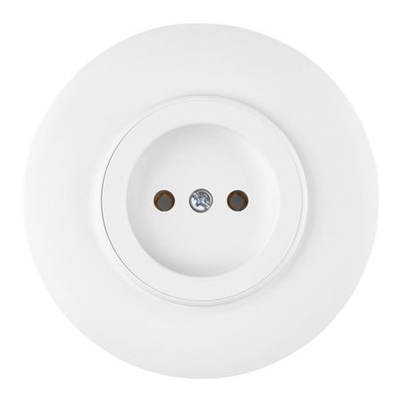 розетка 1 пост BYLECTRICA Прованс б/з (92 мм) круг белый