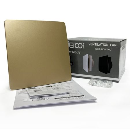 вентилятор фланцевый SEICOI Floxy Design D100 Gold обратный клапан