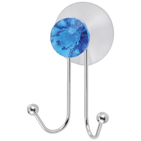 крючок двойной РЫЖИЙ КОТ Бриллиант на присосках металл хром/синий