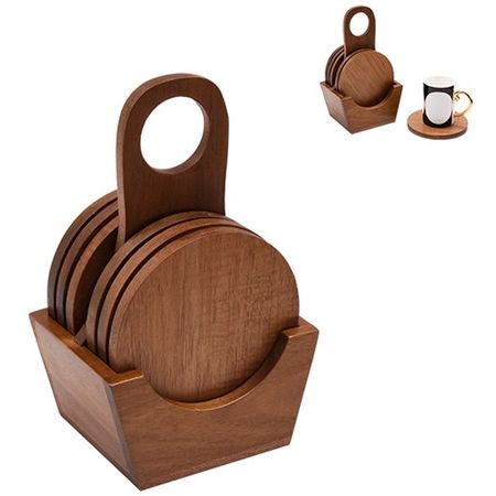 набор подставок под горячее TODELIA Acacia 6шт 10х0,8см акация