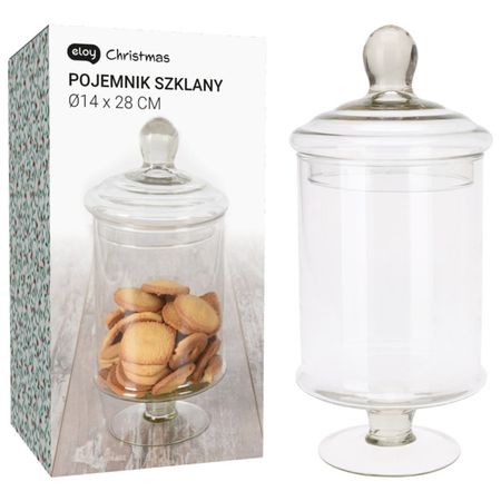 банка для продуктов KOOPMAN 1,4л на ножке круглая стекло стаканов koopman 3шт 380мл высокие стекло