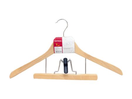 вешалка TODELIA 45см для брючного костюма дерево с зажимами цвет натуральный ангельские крылья для костюма хэллоуин xr partyday