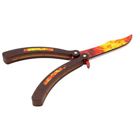 оружие игрушечное Нож-бабочка 1шт 17см дерево