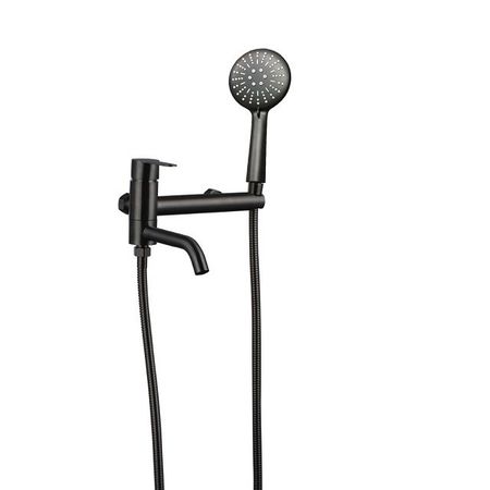 смеситель для ванны AQUEDUC 345736 набор нержавейка черный