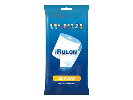 бумага туалетная MONRULON влажная детская 50шт