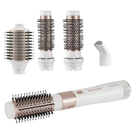 фен-щетка POLARIS PHSB 2111 1200Вт 5 насадок белый/розовое золото фен щетка вращающаяся brayer br3132 1200вт 4 насадки