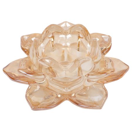 подсвечник Лотос 12,5х12,5х6,8см стекло подставка для украшений вещицы африка 12 5х12 3х19см полирезин