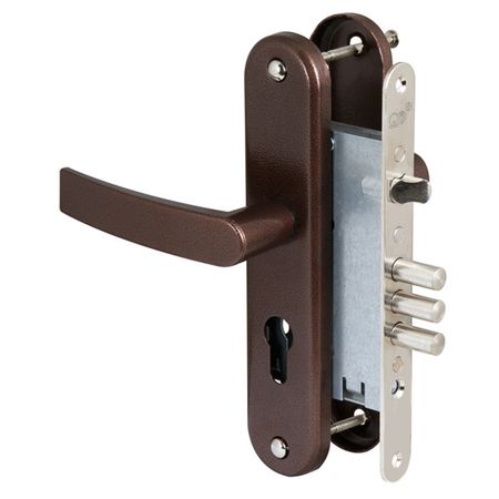 ручка дверная с замком САМ ЗВ4-31/55 медный антик медный тройниковый фитинг haoyunma