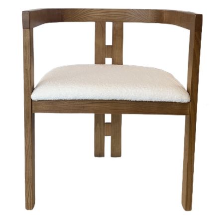 стул RALLE 470x490x710мм дерево/ткань белый/коричневый стул borm 585х518х757мм дерево полиуретан коричневый