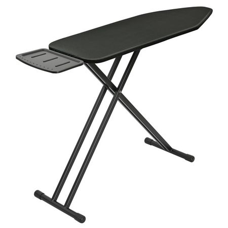 доска гладильная TODELIA Black 122х38см стальная сетка полка для утюга