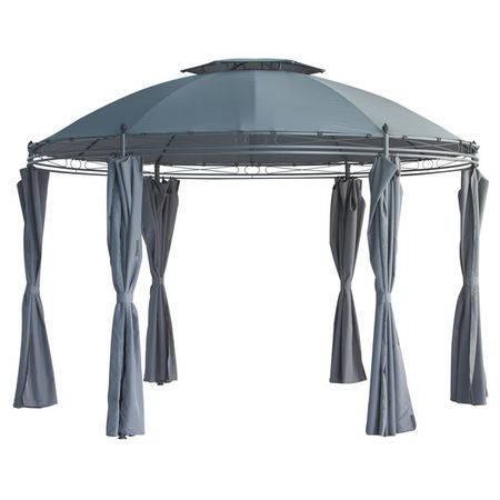 шатер с боковыми полотнами 3,5х3,5х2,75м серый