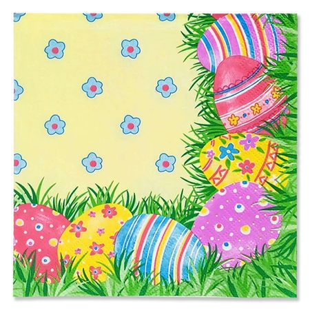 салфетки BOQUET Пасхальные яйца 3-слойные 33х33см 20шт мини пластиковые яйца динозавров 5 шт