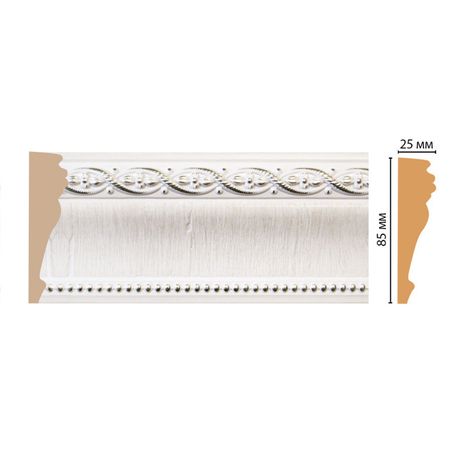 молдинг DECOMASTER 2400х25х85мм белый, арт.152-7D