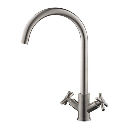 смеситель для кухни AQUEDUC двухвентильный нержавейка сатин картридж для смесителя aqueduc 35мм