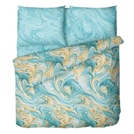 постельное белье 1,5сп Эльф Делюкс/De Luxe сатин 2 нав.50х70см, арт.141/1-Муаровый узор декоративные наволочки для подушек полиэстер хлопок абстрактный узор