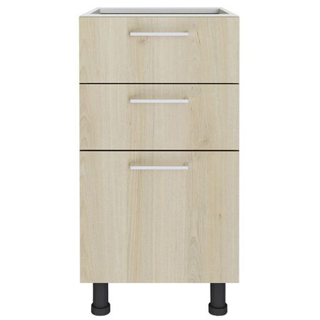 кухонный шкаф напольный Дуб Кремона 400х550х820мм 3 ящика МДФ/ЛДСП простыни хирургические стерильные 1 400мм х 800мм 1