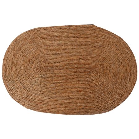 коврик 50х76см овальный рогоз, бежевый японский овальный хлопковый коврик