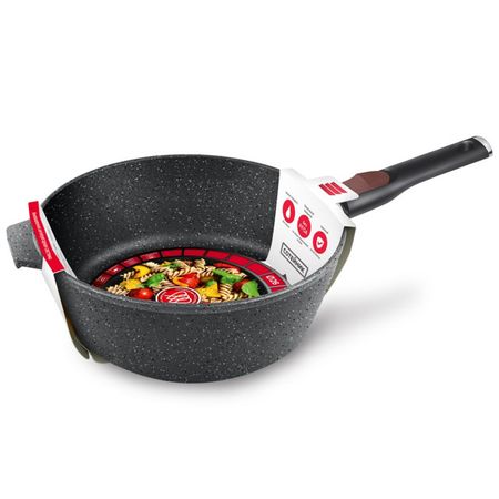 сотейник НМП Литая Гранит 26см антипр.покр. литой алюминий съемная ручка индукция