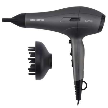 фен POLARIS PHD 2600ACi Salon Hair 2600Вт ионизация серый/графитовый фен polaris phd 2600aci salon hair