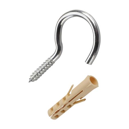 шуруп-полукольцо 4,2x50мм с дюбелем 6шт шуруп полукольцо 4 1х60мм белый с дюбелем 2шт