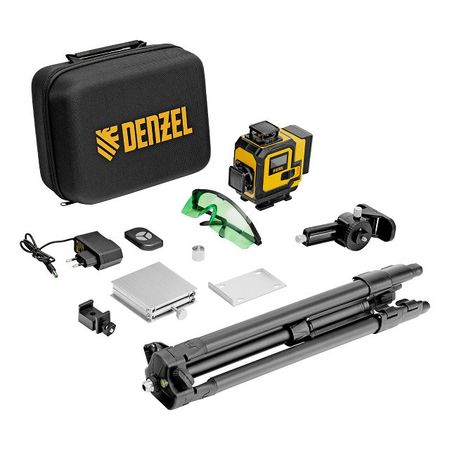 нивелир лазерный DENZEL DLV 360-4T 30м + штатив универсальный штатив для джипа