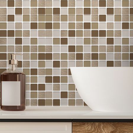 панель декоративная самоклеящаяся BESTENHAUS Мозаика бронза 300х300мм 4шт.