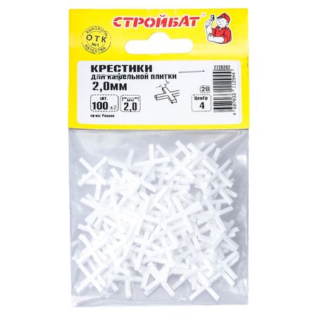 крестик для кафельной плитки 2,0мм 100шт крестик для кафельной плитки decor 2мм зеленый 100шт