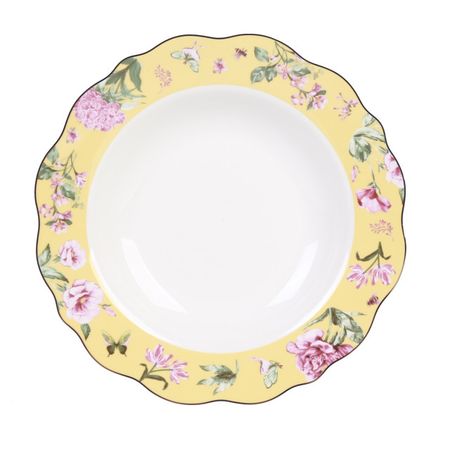 тарелка TODELIA Романтика 22,7см глубокая костяной фарфор