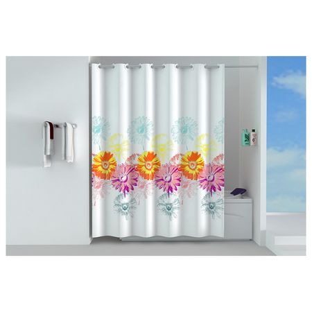 занавеска для ванной OFELIS Астры 180х200см полиэстер белая тияна шифоновая занавеска белая