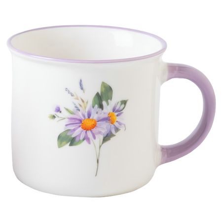 кружка TODELIA Флора фиолетовая ручка 380мл костяной фарфор duke 2009 металлическая перьевая ручка фиолетовая