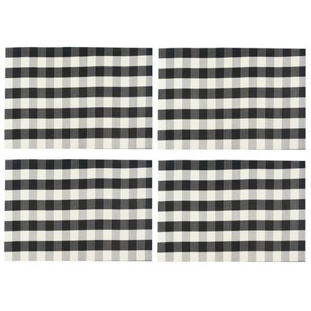 комплект салфеток сервировочных 30х45см 4шт черная клетка, SET-20 из 10 микрофибровых протирочных салфеток