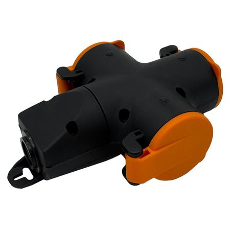 розетка переносная ВЭП СВЕТ 3-местная 200-250В 2P+E 16А IP44 оранжевый